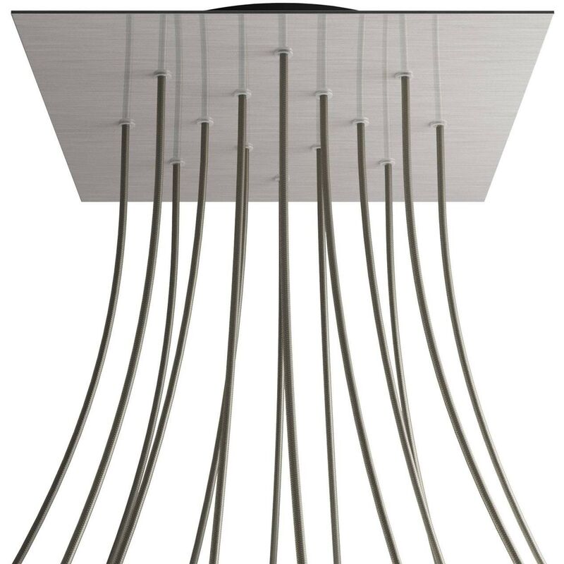 Rosetón XXL Rose-One cuadrado, 400 mm con 14 agujeros y 4 agujeros laterales | Acero satinado - Negro - Acero satinado
Rosetón XXL Rose-One cuadrado, 400 mm con 14 agujeros y 4 agujeros laterales | Acero satinado - Negro - Acero satinado