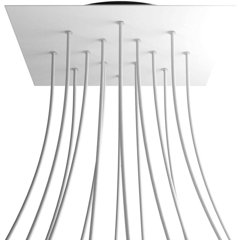 Creative Cables - Rosetón XXL Rose-One cuadrado, 400 mm con 14 agujeros y 4 agujeros laterales | Blanco mate - Negro - Blanco mate
Creative Cables - Rosetón XXL Rose-One cuadrado, 400 mm con 14 agujeros y 4 agujeros laterales | Blanco mate - Negro - Blanco mate