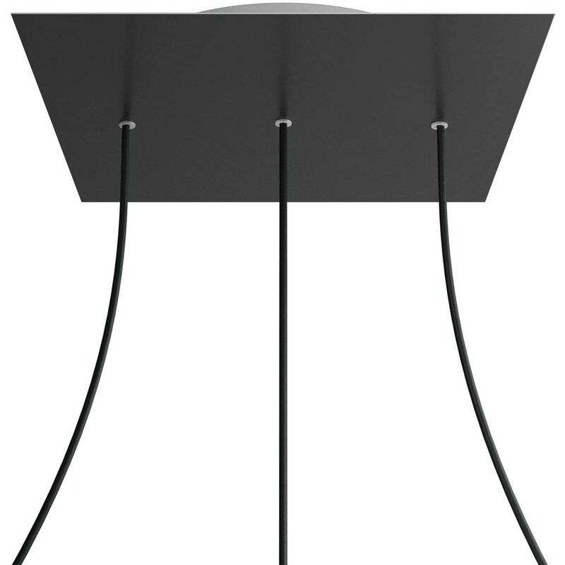 Rosetón XXL Rose-One cuadrado, 400 mm con 3 agujeros en linea y 4 agujeros laterales | Negro mate - Blanco - Negro mate
Rosetón XXL Rose-One cuadrado, 400 mm con 3 agujeros en linea y 4 agujeros laterales | Negro mate - Blanco - Negro mate