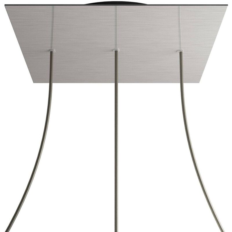 Rosetón XXL Rose-One cuadrado, 400 mm con 3 agujeros en linea y 4 agujeros laterales | Acero satinado - Negro - Acero satinado
Rosetón XXL Rose-One cuadrado, 400 mm con 3 agujeros en linea y 4 agujeros laterales | Acero satinado - Negro - Acero satinado
