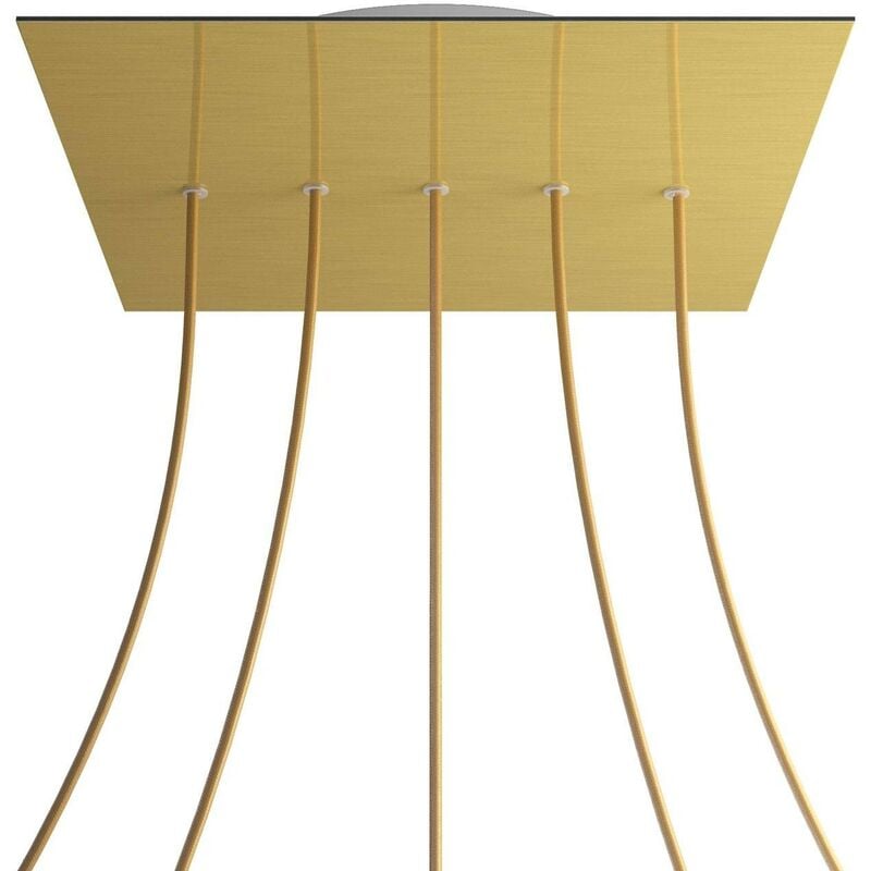 Rosetón XXL Rose-One cuadrado, 400 mm con 5 agujeros en linea y 4 agujeros laterales | Latón satinado - Blanco - Latón satinado
Rosetón XXL Rose-One cuadrado, 400 mm con 5 agujeros en linea y 4 agujeros laterales | Latón satinado - Blanco - Latón satinado