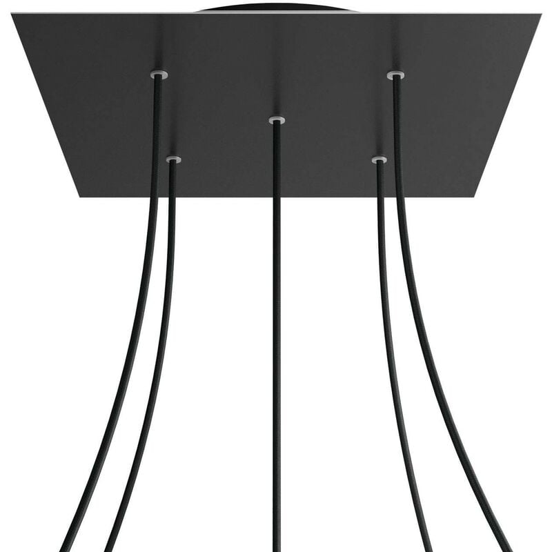 Rosetón XXL Rose-One cuadrado, 400 mm con 5 agujeros y 4 agujeros laterales | Negro mate - Negro - Negro mate
Rosetón XXL Rose-One cuadrado, 400 mm con 5 agujeros y 4 agujeros laterales | Negro mate - Negro - Negro mate
