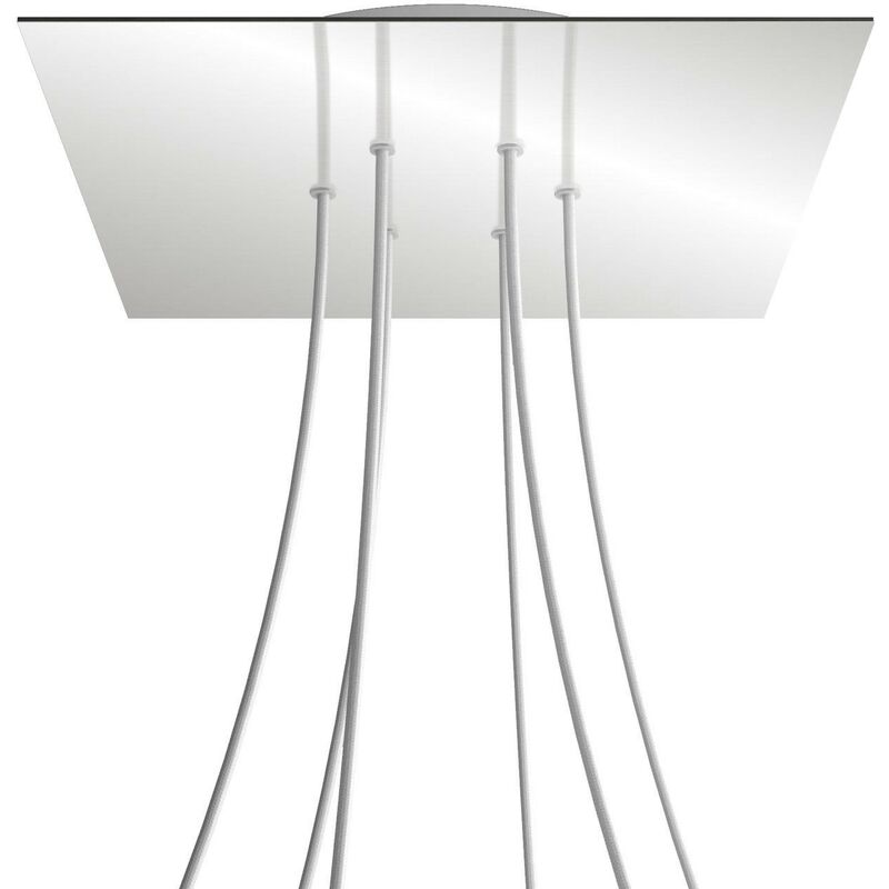 Rosetón XXL Rose-One cuadrado, 400 mm con 6 agujeros y 4 agujeros laterales | Blanco - Espejo - Espejo
Rosetón XXL Rose-One cuadrado, 400 mm con 6 agujeros y 4 agujeros laterales | Blanco - Espejo - Espejo