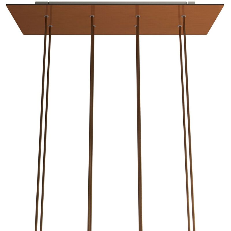 Rosetón XXL Rose-One rectangular a 8 agujeros y 6 agujeros laterales, dimensiones 675 x 225 mm | Cobre satinado - Blanco - Cobre satinado
Rosetón XXL Rose-One rectangular a 8 agujeros y 6 agujeros laterales, dimensiones 675 x 225 mm | Cobre satinado - Blanco - Cobre satinado