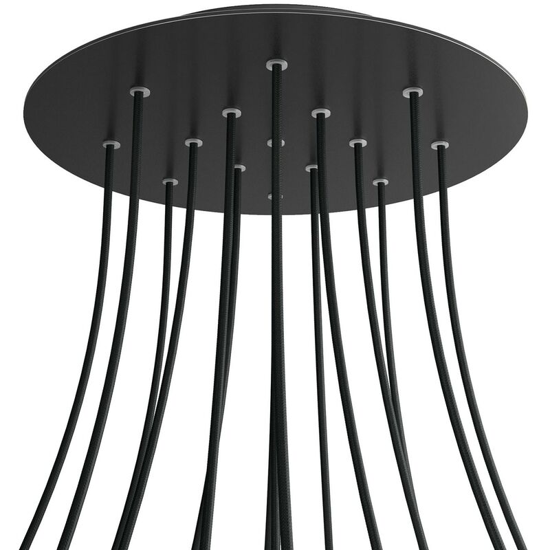 Rosetón XXL Rose-One redondo, diámetro 400 mm con 15 agujeros y 4 agujeros laterales | Negro mate - Negro - Negro mate
Rosetón XXL Rose-One redondo, diámetro 400 mm con 15 agujeros y 4 agujeros laterales | Negro mate - Negro - Negro mate