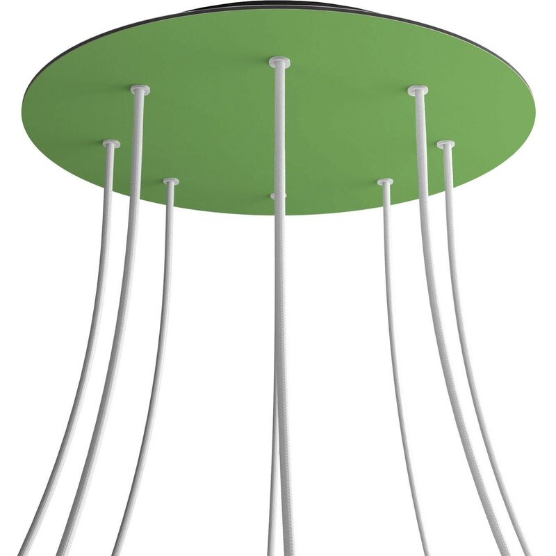 Rosetón XXL Rose-One redondo, diámetro 400 mm con 8 agujeros y 4 agujeros laterales | Negro - Verde Prado - Verde Prado
Rosetón XXL Rose-One redondo, diámetro 400 mm con 8 agujeros y 4 agujeros laterales | Negro - Verde Prado - Verde Prado