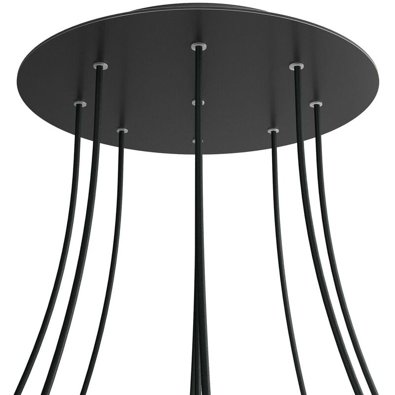 Rosetón XXL Rose-One redondo, diámetro 400 mm con 9 agujeros y 4 agujeros laterales | Negro mate - Negro - Negro mate
Rosetón XXL Rose-One redondo, diámetro 400 mm con 9 agujeros y 4 agujeros laterales | Negro mate - Negro - Negro mate