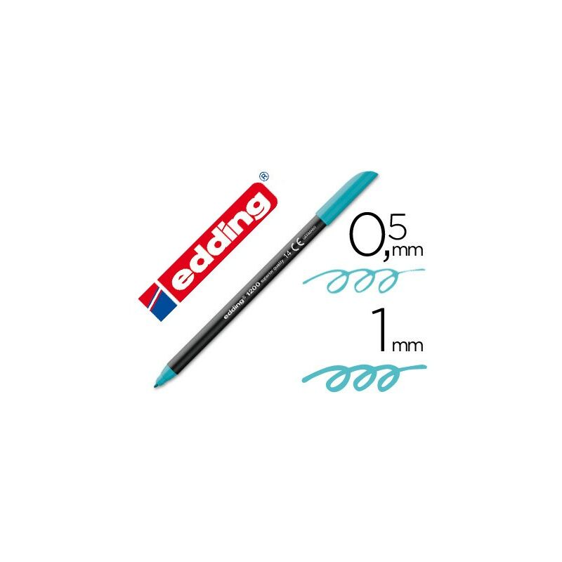 Rotulador edding punta fibra 1200 azul turquesa n.14 -punta redonda 0.5 mm (pack de 5 uds.)
Rotulador edding punta fibra 1200 azul turquesa n.14 -punta redonda 0.5 mm (pack de 5 uds.)