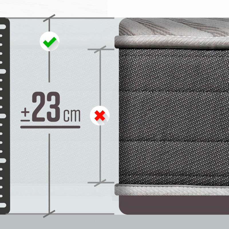 Royal Sleep - Ceramic - Colchón visco carbono de alta gama | Efecto regenerador | Firmeza alta y adaptabilidad total | Altura 23 cm | 135x182 |
Royal Sleep - Ceramic - Colchón visco carbono de alta gama | Efecto regenerador | Firmeza alta y adaptabilidad total | Altura 23 cm | 135x182 |