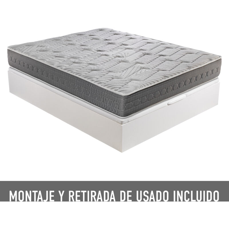 Pack Descanso | Colchón Viscoelástico Ceramic Plus + Canapé Abatible Gran Capacidad |Blanco Madera |90x190| Montaje y Retirada de Usado Incluido
Pack Descanso | Colchón Viscoelástico Ceramic Plus + Canapé Abatible Gran Capacidad |Blanco Madera |90x190| Montaje y Retirada de Usado Incluido