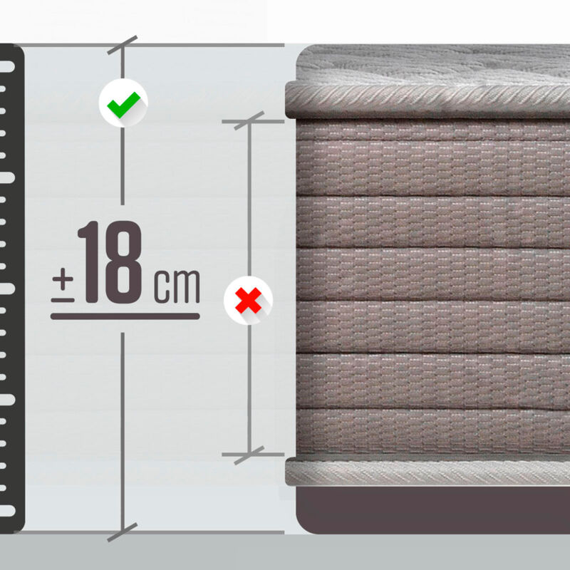 Royal Sleep - Xfresh Plus - Colchón viscoelástico de máxima calidad | Confort, firmeza y adaptabilidad alta | Altura 18cm | 105x190 | Fabricado bajo
Royal Sleep - Xfresh Plus - Colchón viscoelástico de máxima calidad | Confort, firmeza y adaptabilidad alta | Altura 18cm | 105x190 | Fabricado bajo