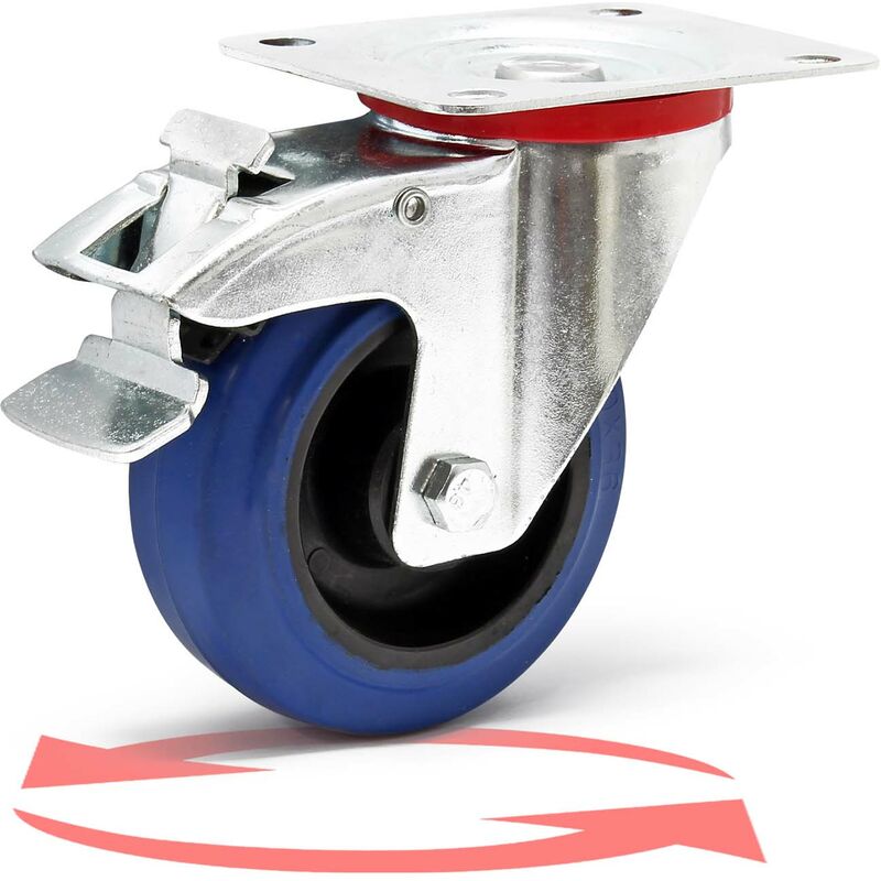 Rueda giratoria de transporte 100mm Plástico Freno 160kg Marcha suave Rueda muebles Carga pesada
Rueda giratoria de transporte 100mm Plástico Freno 160kg Marcha suave Rueda muebles Carga pesada
