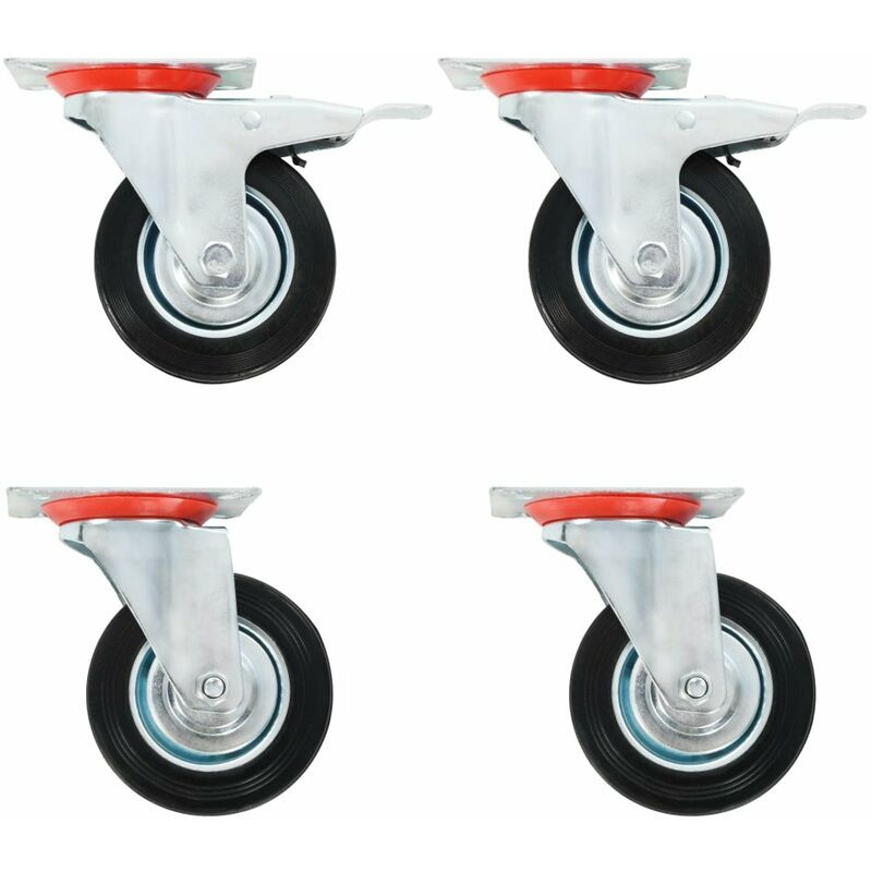 Ruedas giratorias 12 unidades 100 mm