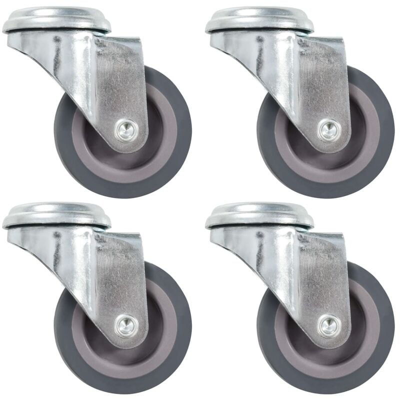 Ruedas giratorias con agujero pasador 24 unidades 50 mm