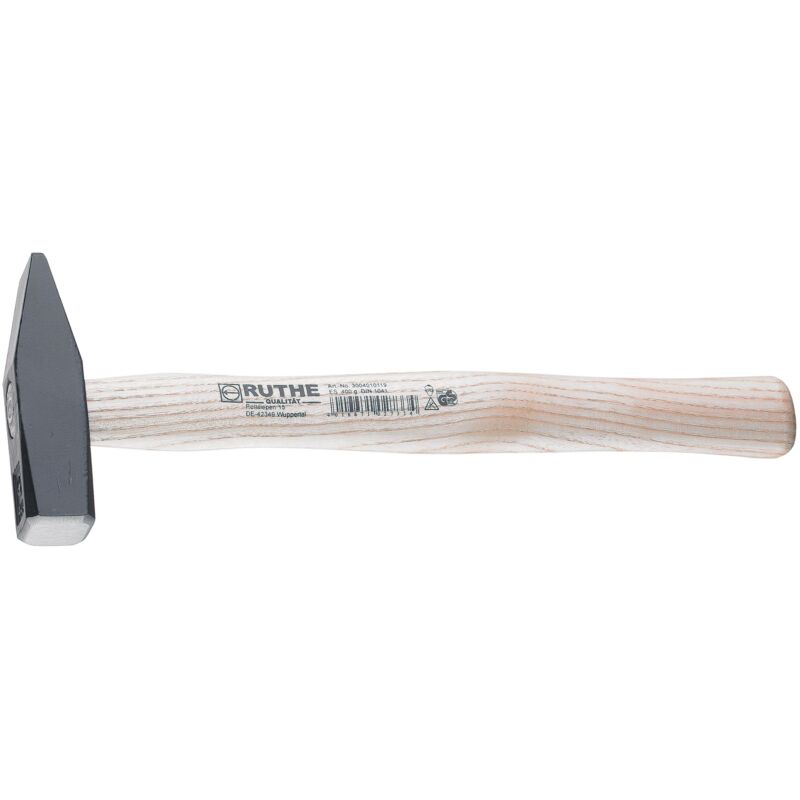 3003010119 - Martillo de cerrajero DIN 1041 con mango de madera de fresno (300 g) - Ruthe
3003010119 - Martillo de cerrajero DIN 1041 con mango de madera de fresno (300 g) - Ruthe