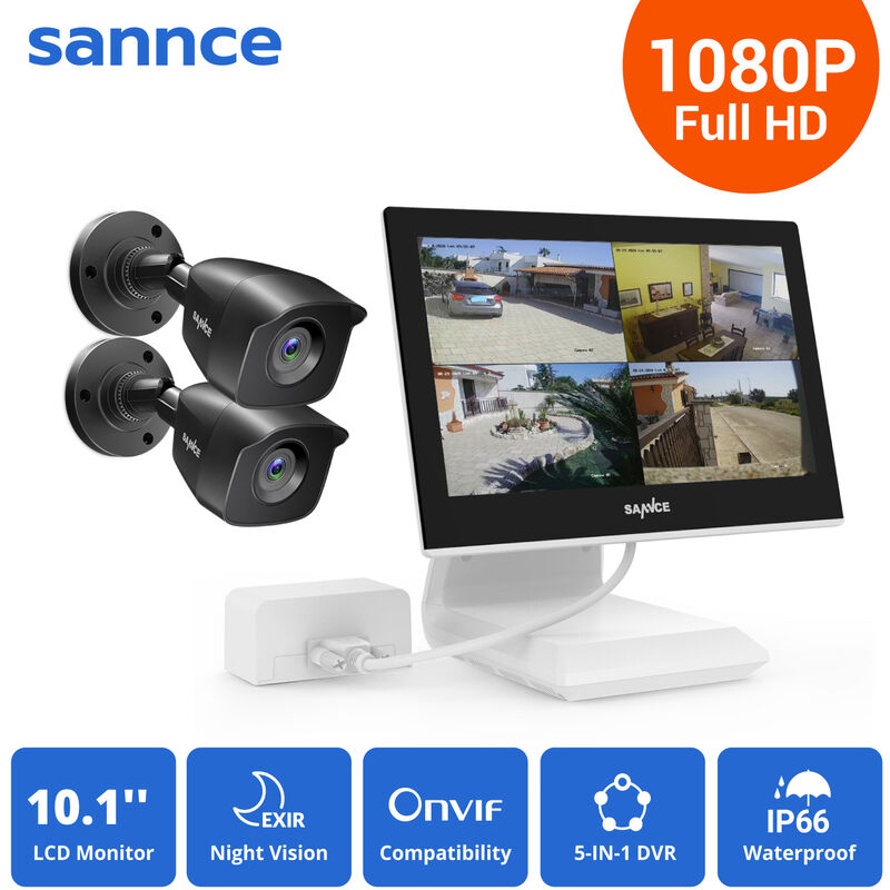 SANNCE Sistema de seguridad de video en red 1080P XPoE de 4 canales – Sans disque dur
SANNCE Sistema de seguridad de video en red 1080P XPoE de 4 canales – Sans disque dur