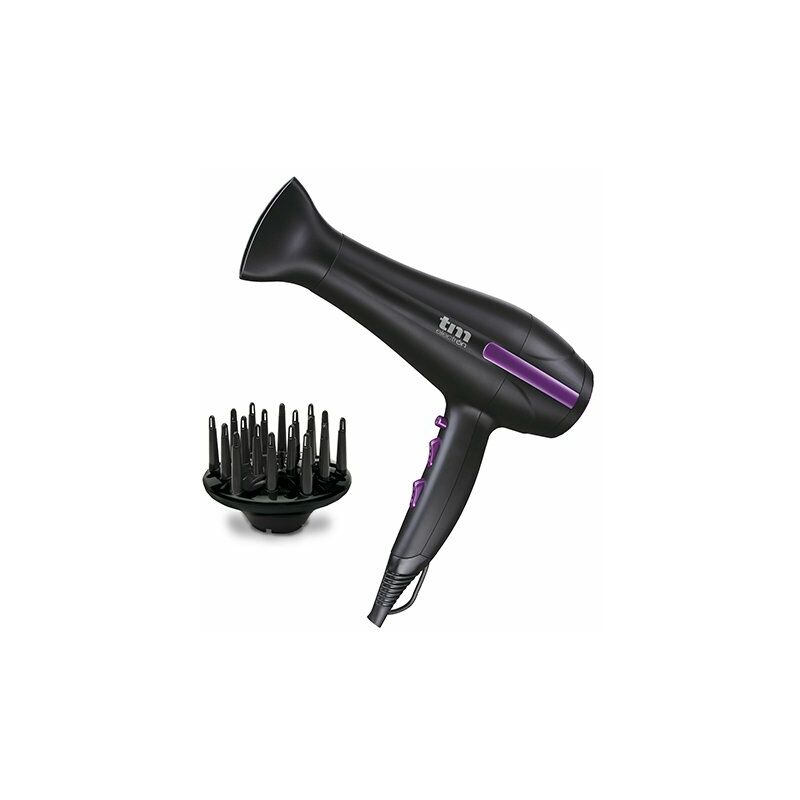 TMHD120 Secador de pelo profesional 1.800W/ 2.200W de potencia, 3 posiciones de calor y 2 velocidades, boquilla concentradora y difusor - Tm Electron
TMHD120 Secador de pelo profesional 1.800W/ 2.200W de potencia, 3 posiciones de calor y 2 velocidades, boquilla concentradora y difusor - Tm Electron