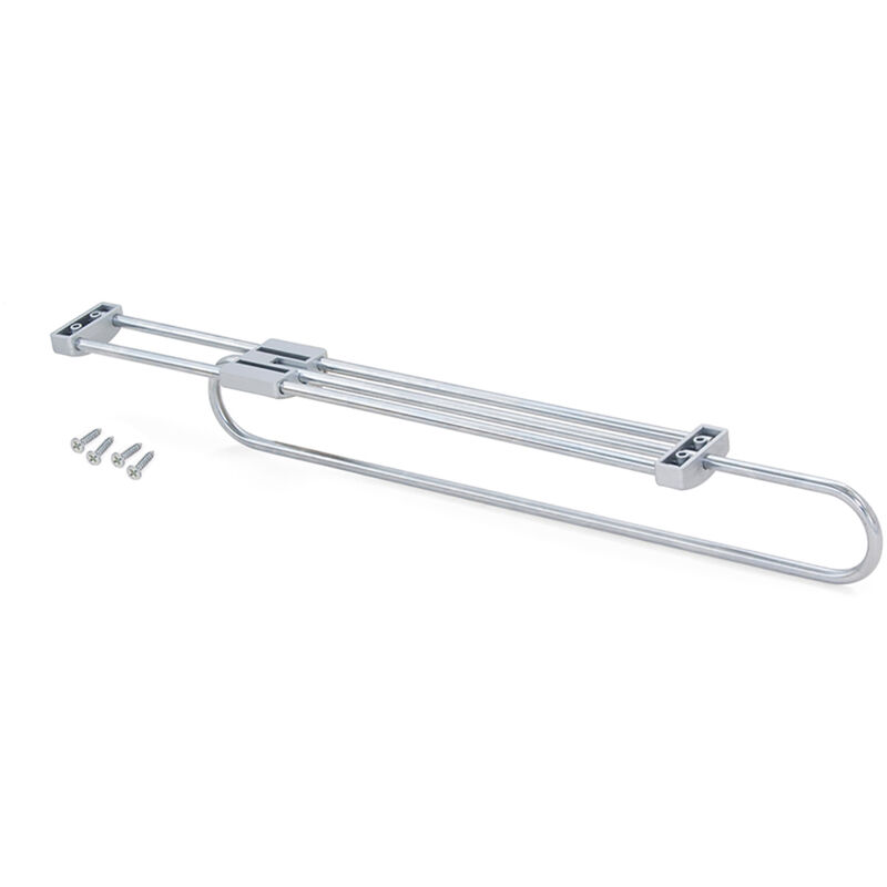 Colgador extraible para armario, 300 mm, Acero y plástico, Cromado - Pintado aluminio - Emuca
Colgador extraible para armario, 300 mm, Acero y plástico, Cromado - Pintado aluminio - Emuca