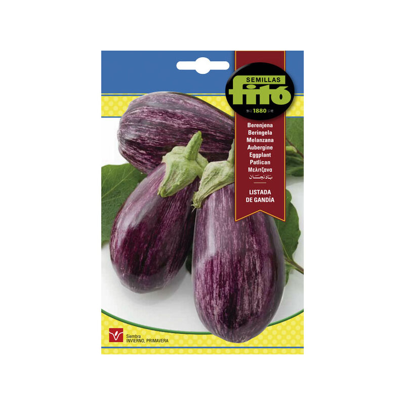 Plantawa Semillas de Berenjena Listada de Gandía 5 gr para Invierno Primavera Hortaliza para Cultivar - Fitó
Plantawa Semillas de Berenjena Listada de Gandía 5 gr para Invierno Primavera Hortaliza para Cultivar - Fitó