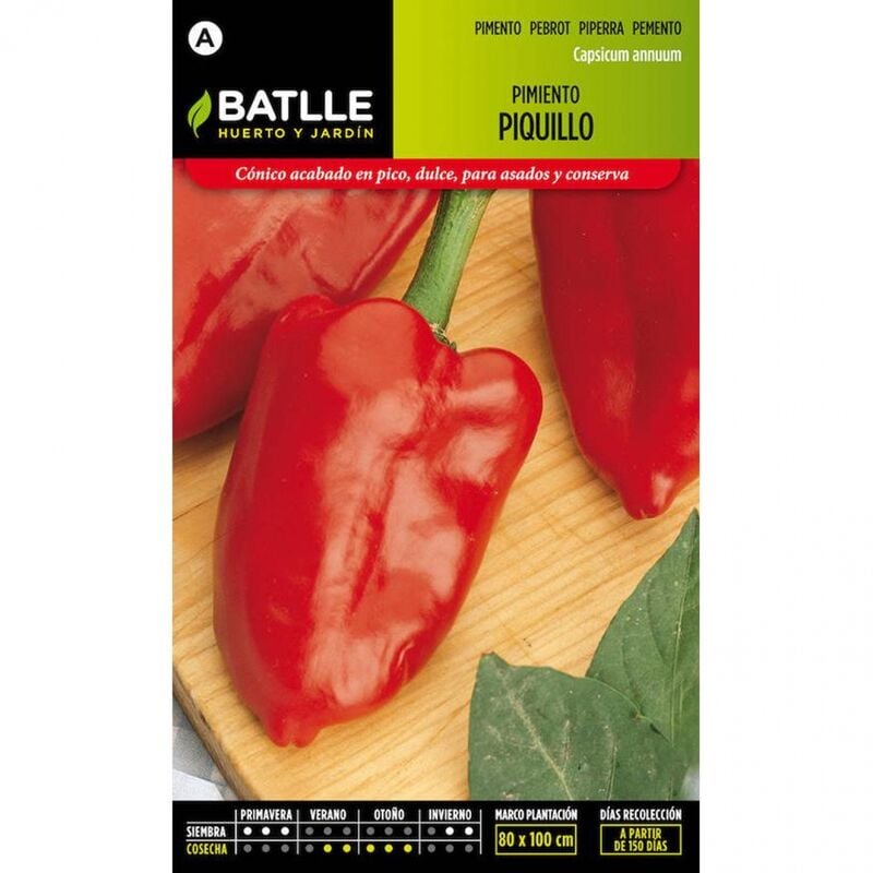 Plantawa Semillas de Pimiento Piquillo 1 gr para Siembra Invierno Primavera Hortaliza para Cultivar - Battle
Plantawa Semillas de Pimiento Piquillo 1 gr para Siembra Invierno Primavera Hortaliza para Cultivar - Battle