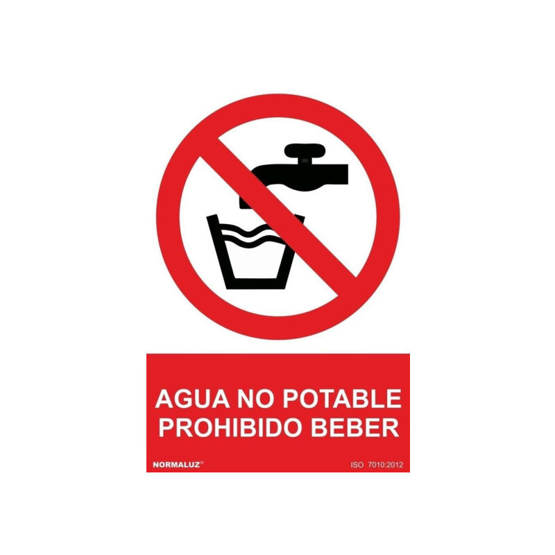 Señal Agua No Potable Prohibido Beber Con Tintas UV | ALUMINIO 0'5 mm - 300 x 400 mm
Señal Agua No Potable Prohibido Beber Con Tintas UV | ALUMINIO 0'5 mm - 300 x 400 mm