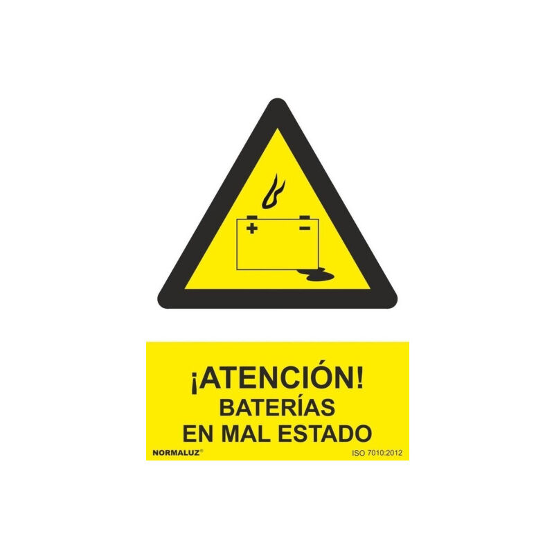 Señal ¡Atención! Baterías En Mal Estado Con Tintas UV | ALUMINIO 0'5 mm - 300 x 400 mm
Señal ¡Atención! Baterías En Mal Estado Con Tintas UV | ALUMINIO 0'5 mm - 300 x 400 mm