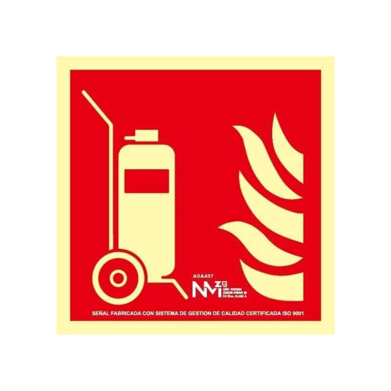 Señal Carro Extintor (Solo Pictograma) Luminiscente | CLASE B (PVC 0'7mm) - 670 x 670 mm
Señal Carro Extintor (Solo Pictograma) Luminiscente | CLASE B (PVC 0'7mm) - 670 x 670 mm