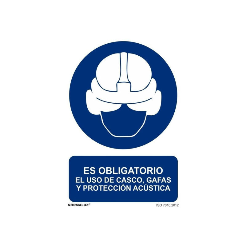 Señal Es Ob. El Uso de Casco Gafas Y Protección Acústica Con Tintas UV | ADHESIVOS DE VINILO - 100 x 150 mm
Señal Es Ob. El Uso de Casco Gafas Y Protección Acústica Con Tintas UV | ADHESIVOS DE VINILO - 100 x 150 mm