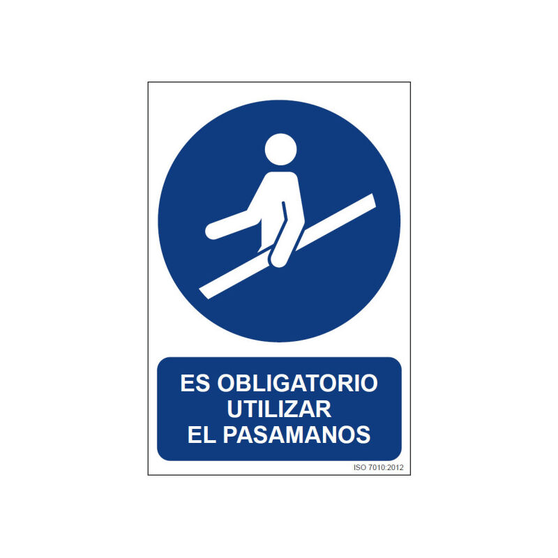 Señal Es Obligatorio Utilizar el Pasamanos Con Tintas UV | 300 x 400 mm - PVC GLASSPACK 0'7 mm
Señal Es Obligatorio Utilizar el Pasamanos Con Tintas UV | 300 x 400 mm - PVC GLASSPACK 0'7 mm