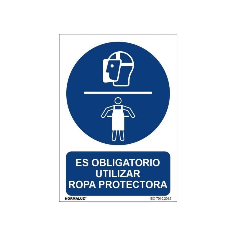 Señal Es Obligatorio Utilizar Ropa Protectora Con Tintas UV | 210 x 300 mm - ALUMINIO 0'5 mm
Señal Es Obligatorio Utilizar Ropa Protectora Con Tintas UV | 210 x 300 mm - ALUMINIO 0'5 mm
