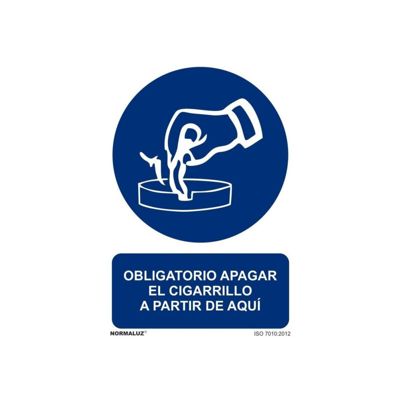 Señal Obligatorio Apagar El Cigarrillo A Partir de Aquí Con Tintas UV | 210 x 300 mm - ALUMINIO 0'5 mm
Señal Obligatorio Apagar El Cigarrillo A Partir de Aquí Con Tintas UV | 210 x 300 mm - ALUMINIO 0'5 mm