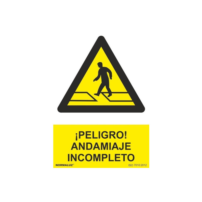 Señal ¡Peligro! Andamiaje Incompleto Con Tintas UV | ADHESIVOS DE VINILO - 150 x 200 mm
Señal ¡Peligro! Andamiaje Incompleto Con Tintas UV | ADHESIVOS DE VINILO - 150 x 200 mm
