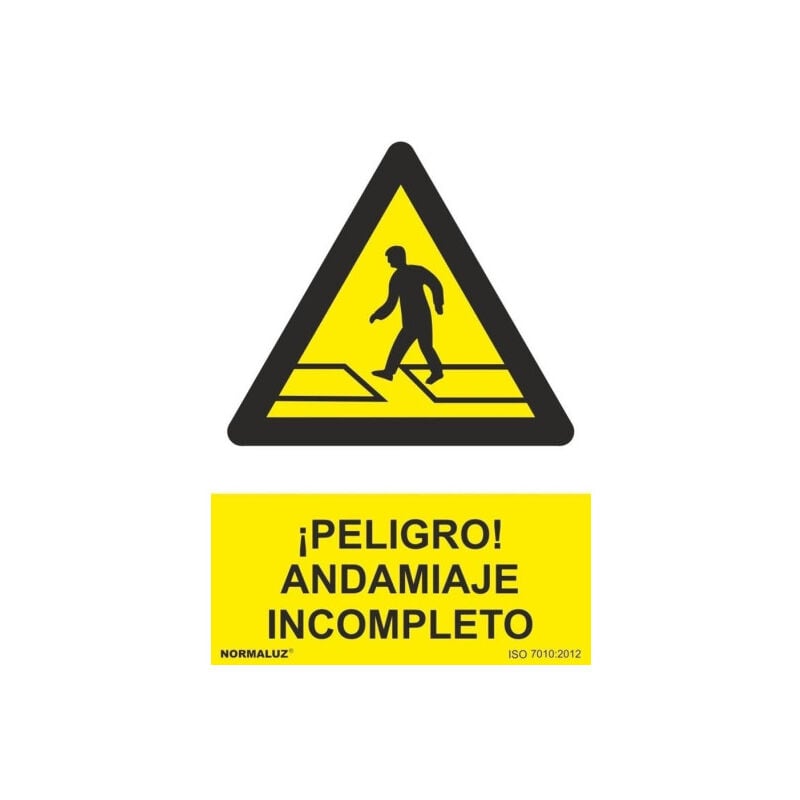 Señal ¡Peligro! Andamiaje Incompleto Con Tintas UV | ALUMINIO 0'5 mm - 300 x 400 mm
Señal ¡Peligro! Andamiaje Incompleto Con Tintas UV | ALUMINIO 0'5 mm - 300 x 400 mm