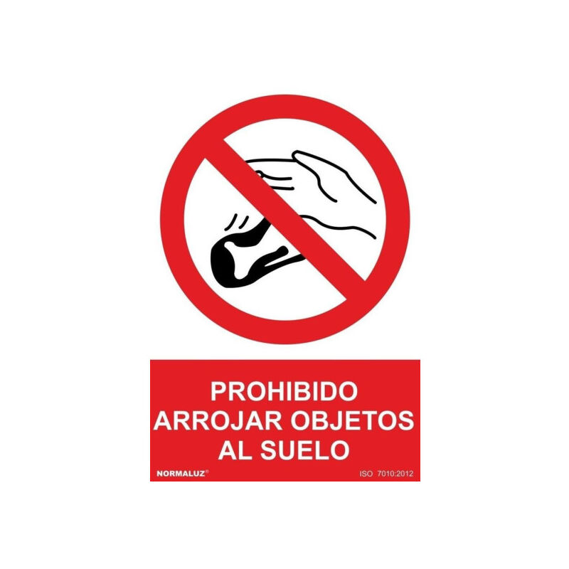 Señal Prohibido Arrojar Objetos Al Suelo Con Tintas UV | ALUMINIO 0'5 mm - 300 x 400 mm
Señal Prohibido Arrojar Objetos Al Suelo Con Tintas UV | ALUMINIO 0'5 mm - 300 x 400 mm