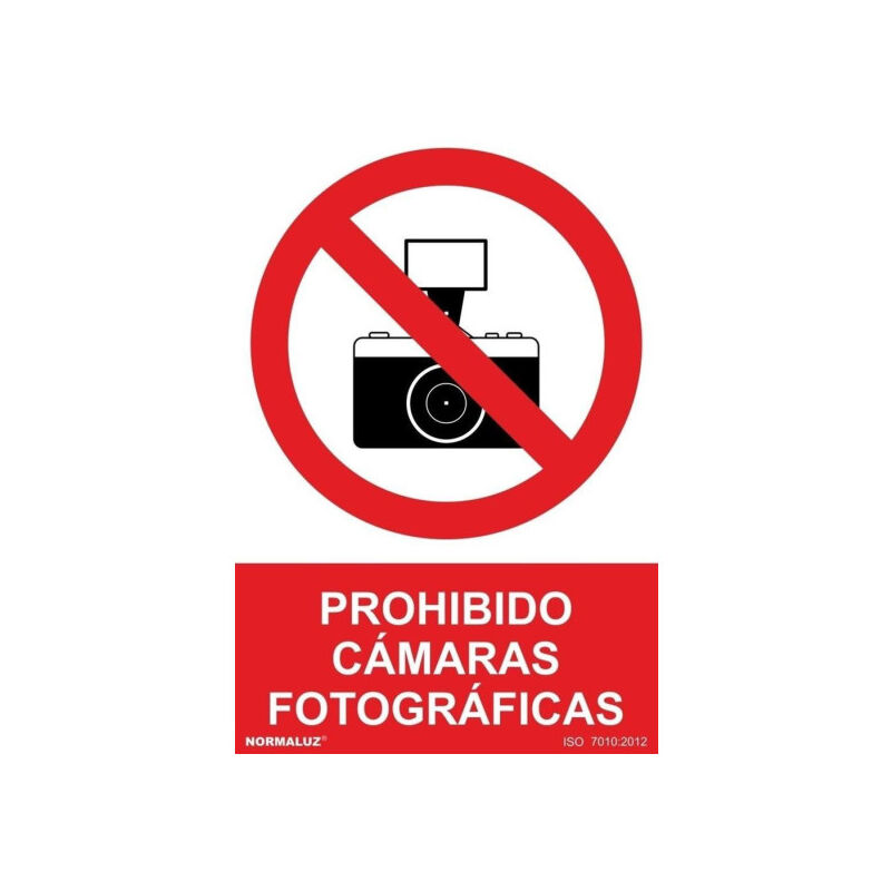 Señal Prohibido Cámaras Fotográficas Con Tintas UV | ALUMINIO 0'5 mm - 300 x 400 mm
Señal Prohibido Cámaras Fotográficas Con Tintas UV | ALUMINIO 0'5 mm - 300 x 400 mm