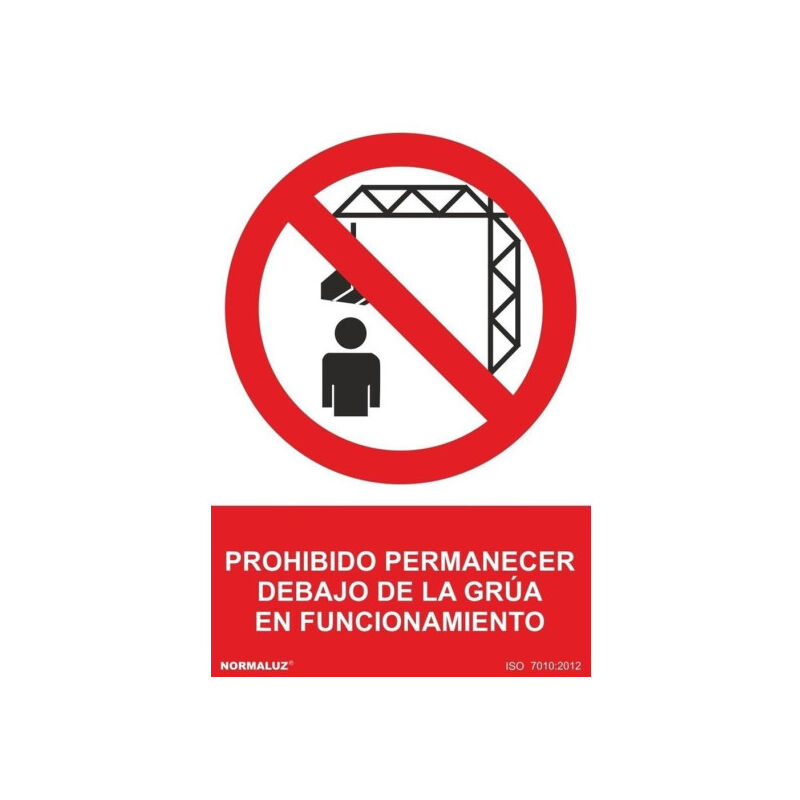 Señal Proh. Permanecer Debajo De La Grúa En Funcionamiento Tintas UV | 210 x 300 mm - ALUMINIO 0'5 mm
Señal Proh. Permanecer Debajo De La Grúa En Funcionamiento Tintas UV | 210 x 300 mm - ALUMINIO 0'5 mm