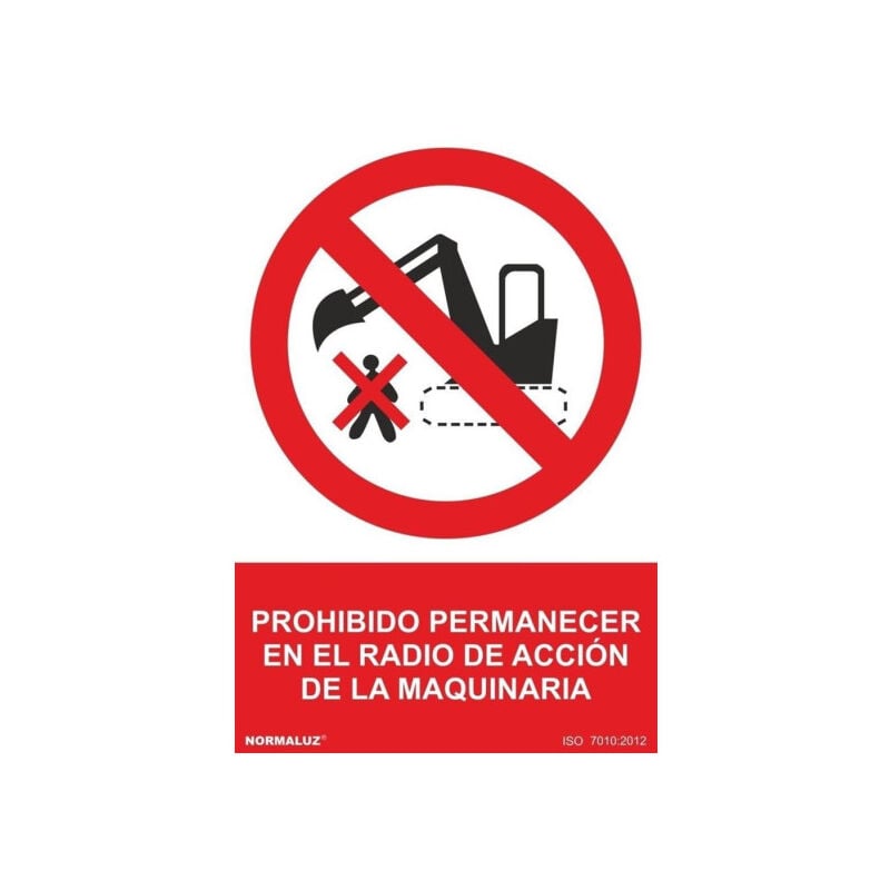 Señal Proh. Permanecer En El Radio de Acción de La Maquinaria Tinta UV | 300 x 400 mm - PVC GLASSPACK 0'7 mm
Señal Proh. Permanecer En El Radio de Acción de La Maquinaria Tinta UV | 300 x 400 mm - PVC GLASSPACK 0'7 mm