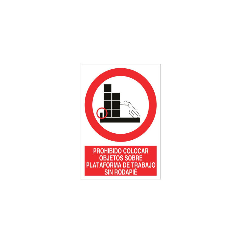 Señal prohibido pictograma y texto - Prohibido colocar objetos | 148X105 - Pegatina Adhesiva
Señal prohibido pictograma y texto - Prohibido colocar objetos | 148X105 - Pegatina Adhesiva