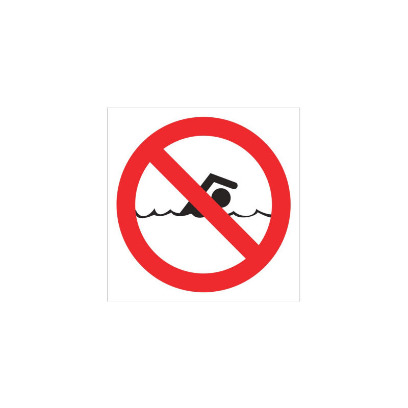 Señal prohibido solo pictograma - Prohibido bañarse | Pegatina Adhesiva - 105X105
Señal prohibido solo pictograma - Prohibido bañarse | Pegatina Adhesiva - 105X105