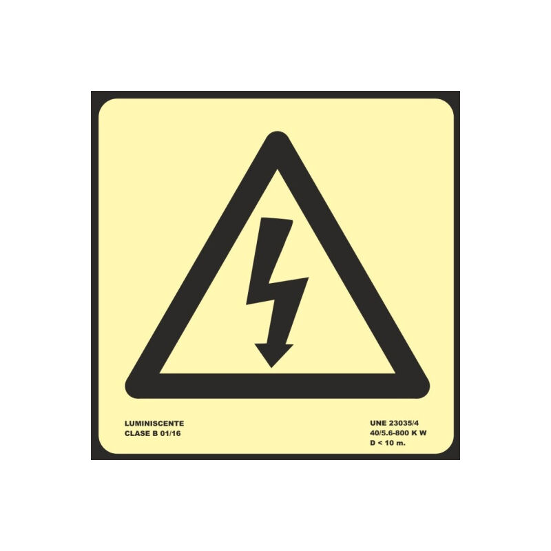 Señal Riesgo Eléctrico (Sin Texto) Luminiscente | CLASE A (PVC 1 mm) - 420 x 420 mm
Señal Riesgo Eléctrico (Sin Texto) Luminiscente | CLASE A (PVC 1 mm) - 420 x 420 mm