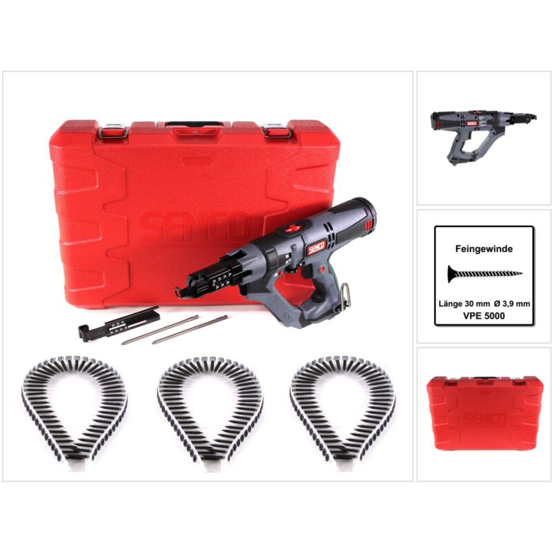 DS 5550 AC Duraspin Atornillador 600 W ( 7T2001N ) + 5000x Tornillos 3,9x30 mm / rosca fina - Senco
DS 5550 AC Duraspin Atornillador 600 W ( 7T2001N ) + 5000x Tornillos 3,9x30 mm / rosca fina - Senco