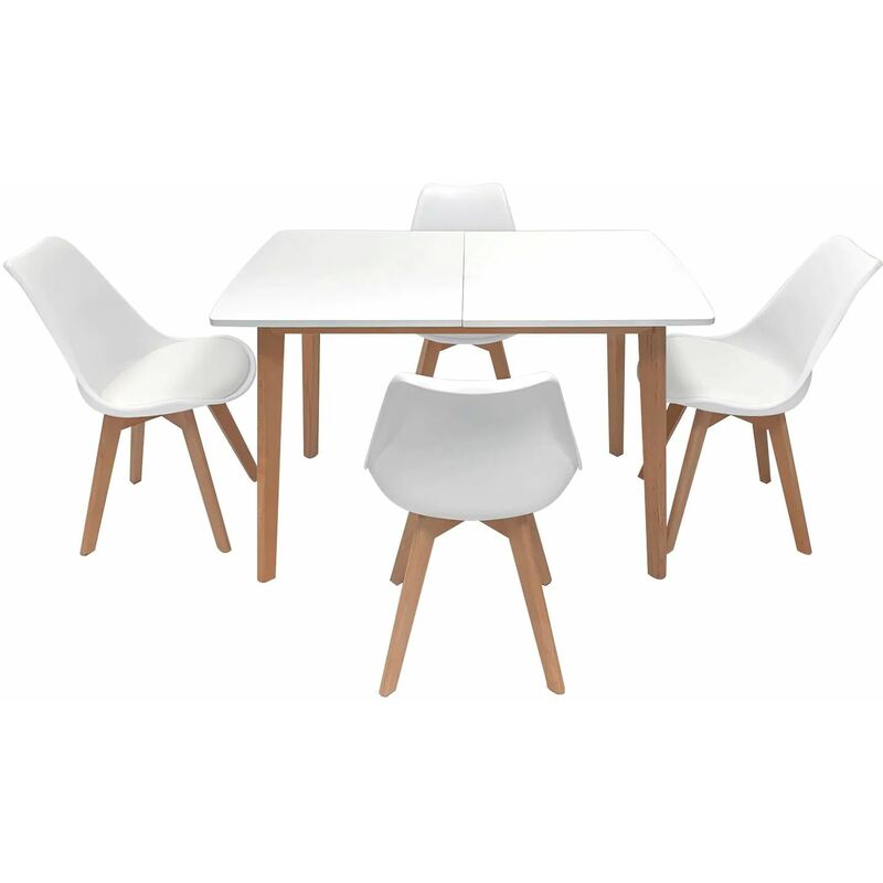 Beneffito - SENJA - Conjunto Mesa Extensible 120/160 x 80 cm y Sillas Escandinavas - BLANCO - X4 Sillas
Beneffito - SENJA - Conjunto Mesa Extensible 120/160 x 80 cm y Sillas Escandinavas - BLANCO - X4 Sillas