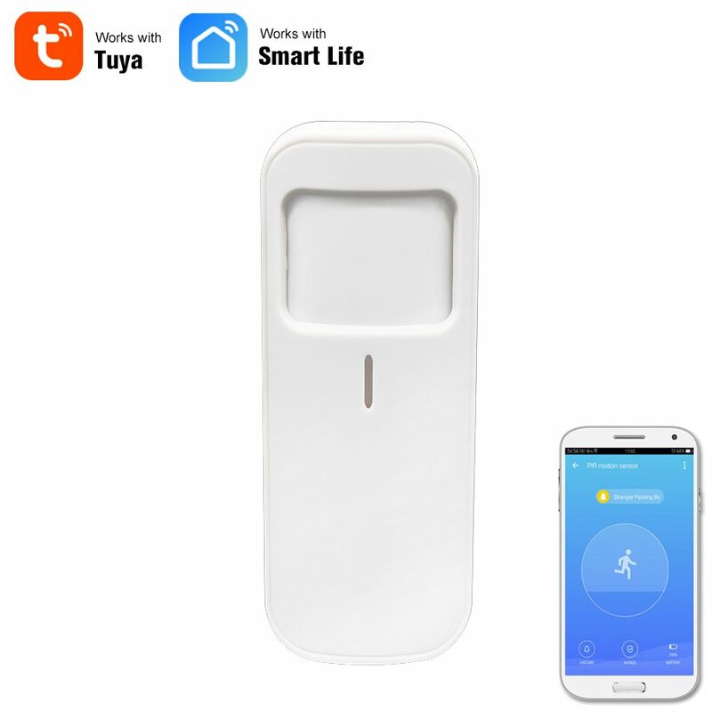 Sensor de movimiento WIFI PIR, sensor de alarma antirrobo de seguridad,Blanco, bateria no incluida
Sensor de movimiento WIFI PIR, sensor de alarma antirrobo de seguridad,Blanco, bateria no incluida