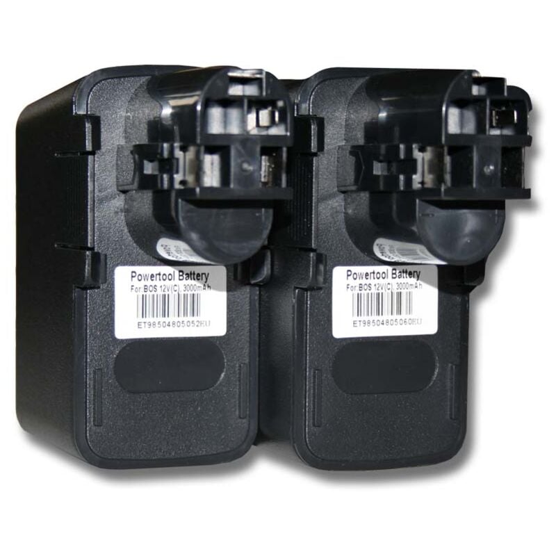2x Batería recargable compatible con Bosch GSR 12VES-2, GSR 12VES-3, GSR 12VET, GSR 12VPE-2 herramientas eléctricas (3000 mAh NiMH 12 V) - Vhbw
2x Batería recargable compatible con Bosch GSR 12VES-2, GSR 12VES-3, GSR 12VET, GSR 12VPE-2 herramientas eléctricas (3000 mAh NiMH 12 V) - Vhbw
