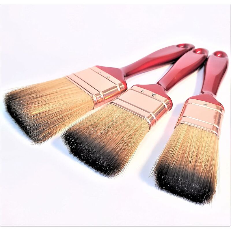 Set 3 Brochas Pintura. Paletina Triple Premium EVO-Fibra Especial Suave e indeformable. Pincel Plano en 3 tamaños 30, 40 y 50 mm (nº 15, 18 y 24)
Set 3 Brochas Pintura. Paletina Triple Premium EVO-Fibra Especial Suave e indeformable. Pincel Plano en 3 tamaños 30, 40 y 50 mm (nº 15, 18 y 24)