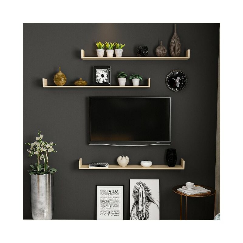 Set 3 Estante Paldy de Pared, para Libros - para Salon, Oficina - en Madera, 120 x 15 x 10 cm
Set 3 Estante Paldy de Pared, para Libros - para Salon, Oficina - en Madera, 120 x 15 x 10 cm