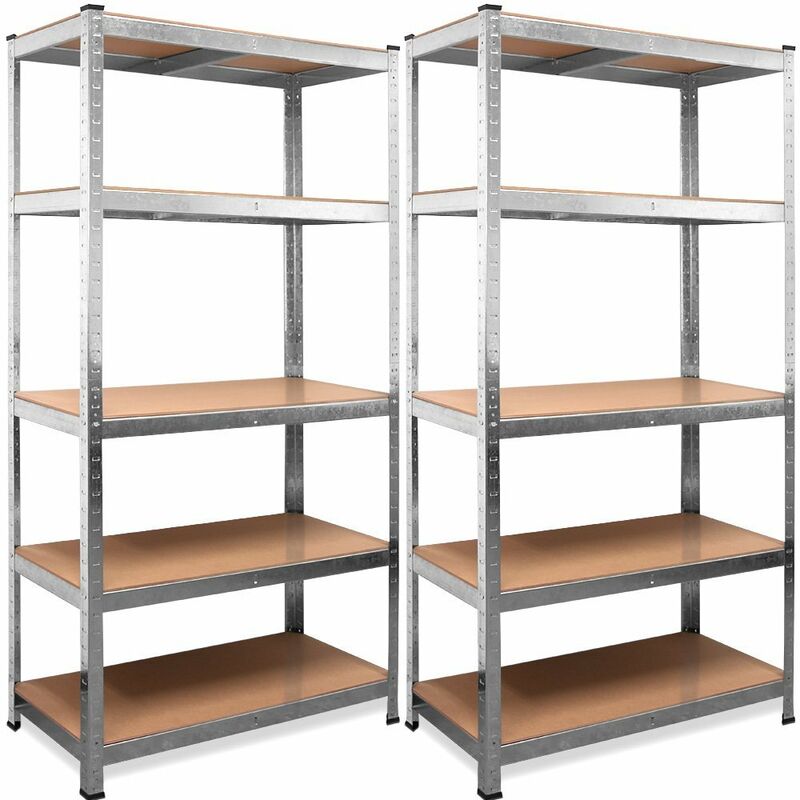 T-lovendo - Set de 2 Estanterias Metalicas Galvanizadas 875kg 5 Baldas (2 unidades)
T-lovendo - Set de 2 Estanterias Metalicas Galvanizadas 875kg 5 Baldas (2 unidades)