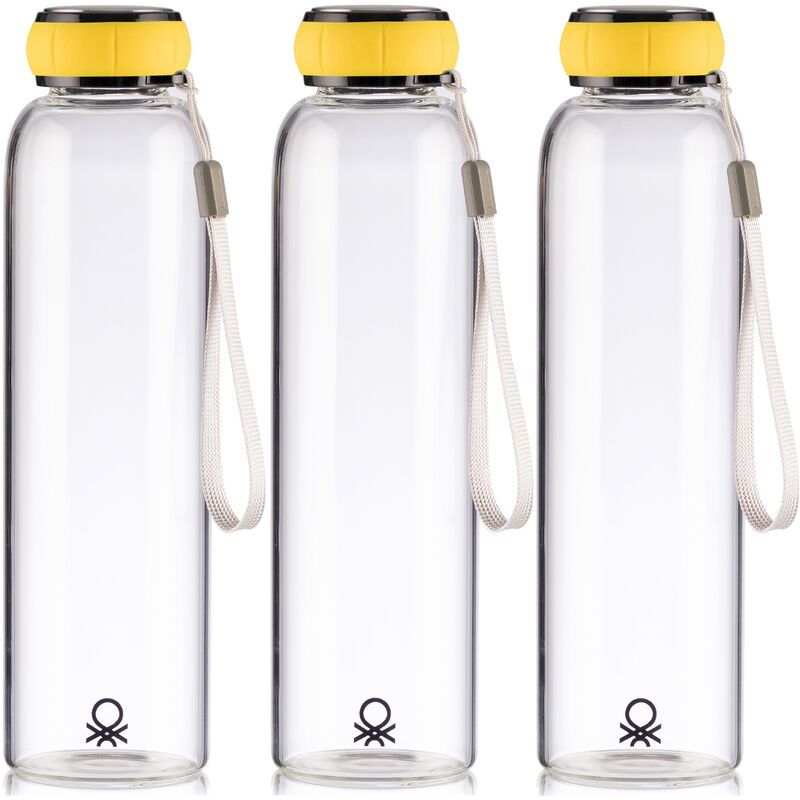 Benetton - Set de 3 unidades de botella de agua 550ml borosilicato tapa amarilla Casa
Benetton - Set de 3 unidades de botella de agua 550ml borosilicato tapa amarilla Casa