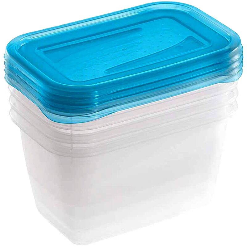 Set de 4 Fiambreras, 4 x 750 ml, 15,5 x 10,5 x 8,5 cm, Fredo Fresh, Azul transparente
Set de 4 Fiambreras, 4 x 750 ml, 15,5 x 10,5 x 8,5 cm, Fredo Fresh, Azul transparente