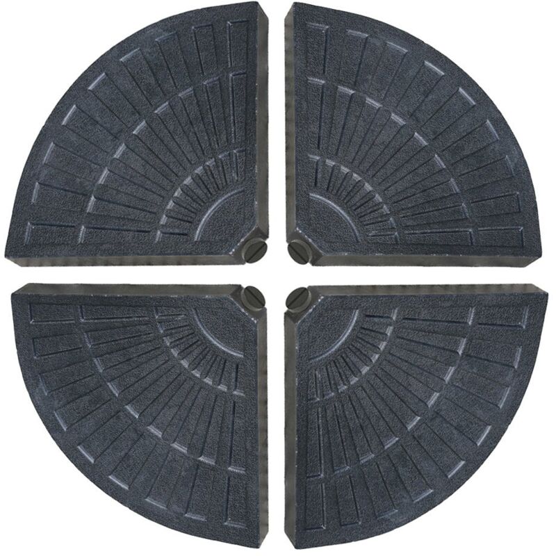 Lolahome - Set de 4 sujeciones para parasol excéntrico rellenables negras de HDPE de 48x48x7 cm
Lolahome - Set de 4 sujeciones para parasol excéntrico rellenables negras de HDPE de 48x48x7 cm